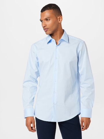 Coupe regular Chemise 'Joe' BOSS Black en bleu : devant