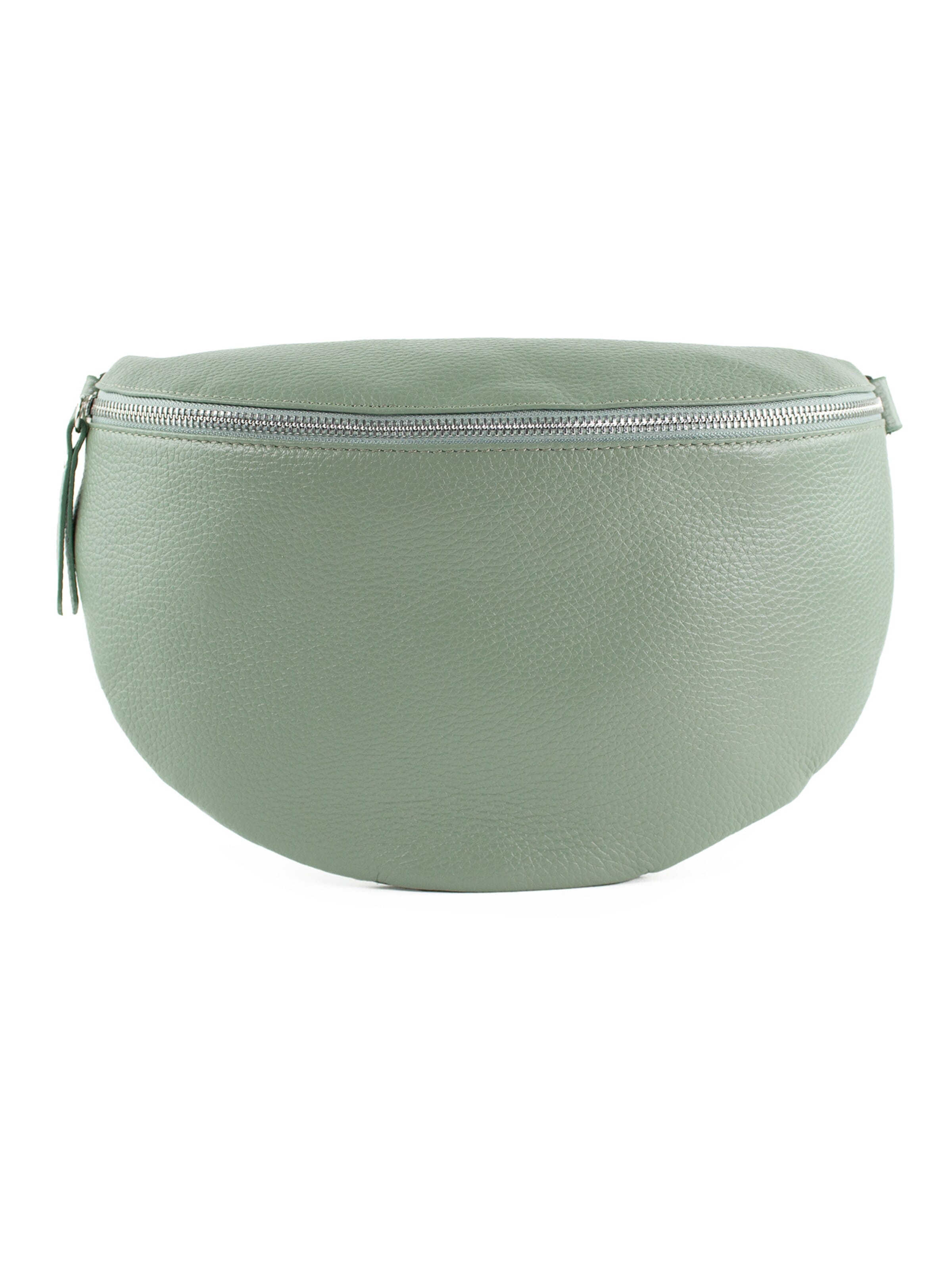 lePelou Gürteltasche 'TONI large'‌‌‌‌‌ in Grün: Vorderseite