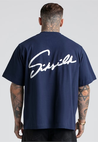 SikSilk - Camiseta 'Script' en azul