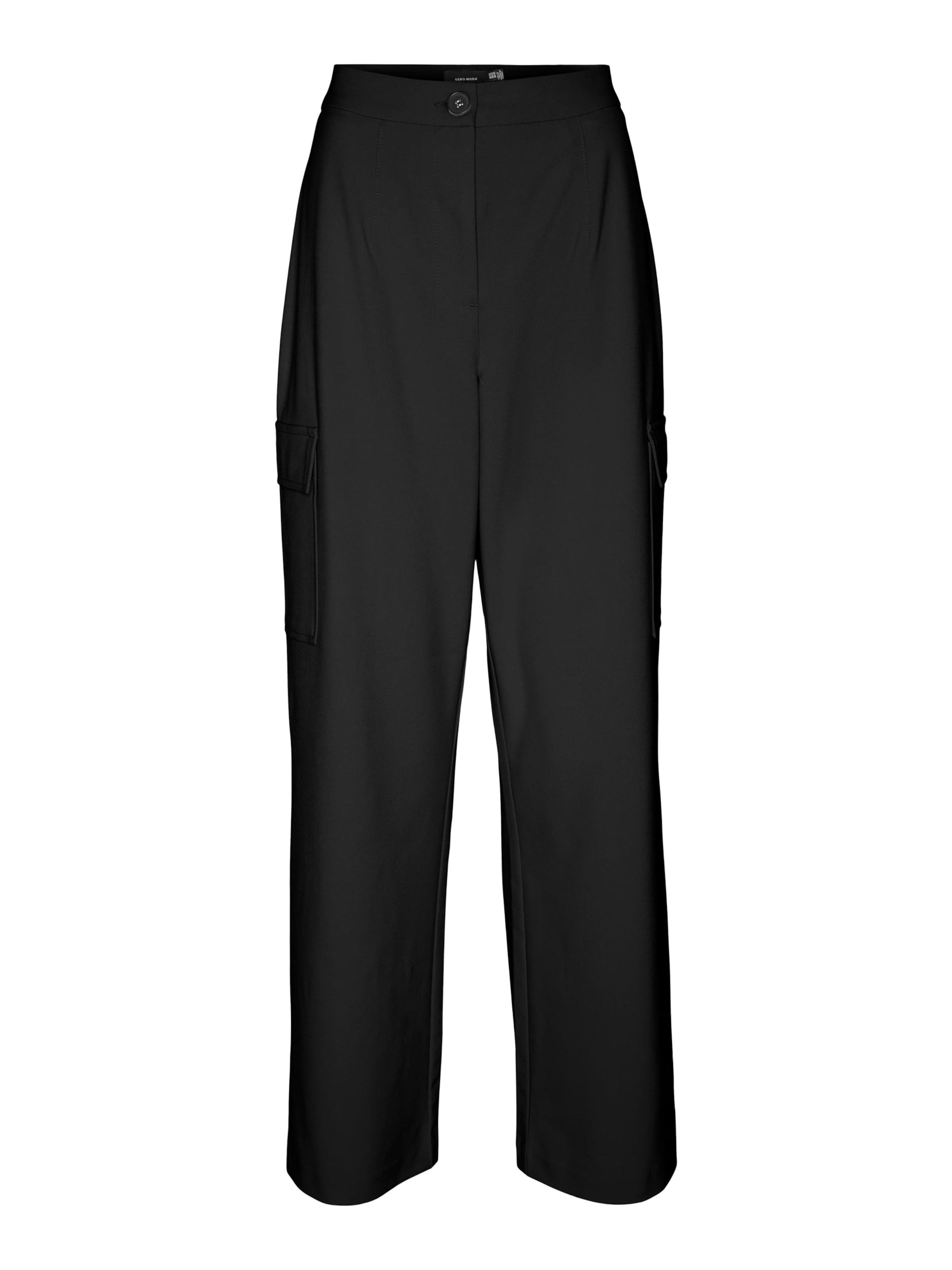 Wide Leg Pantalon cargo 'SASIE' VERO MODA en noir : devant