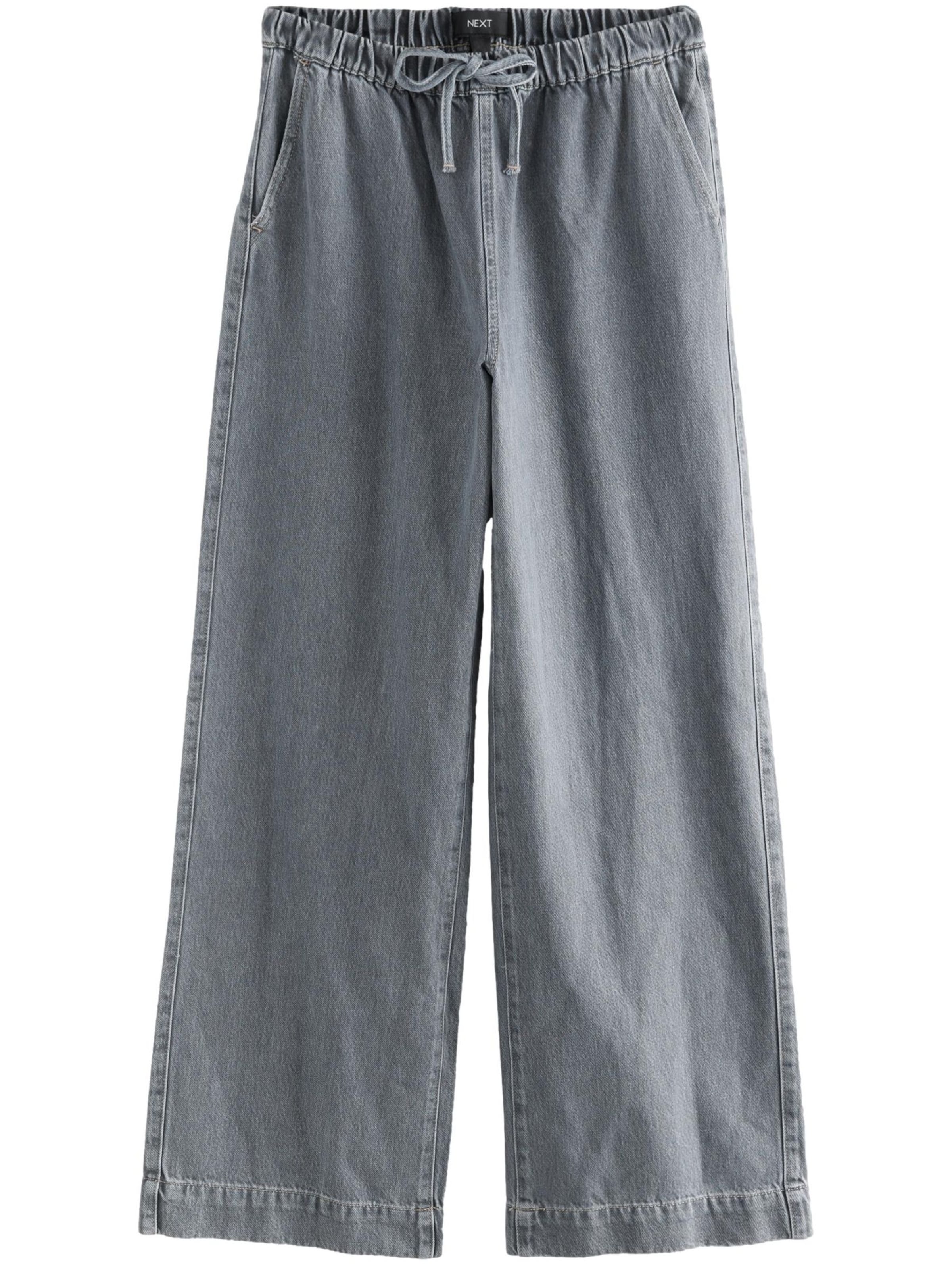 Next Wide leg Jeans in Grey: front