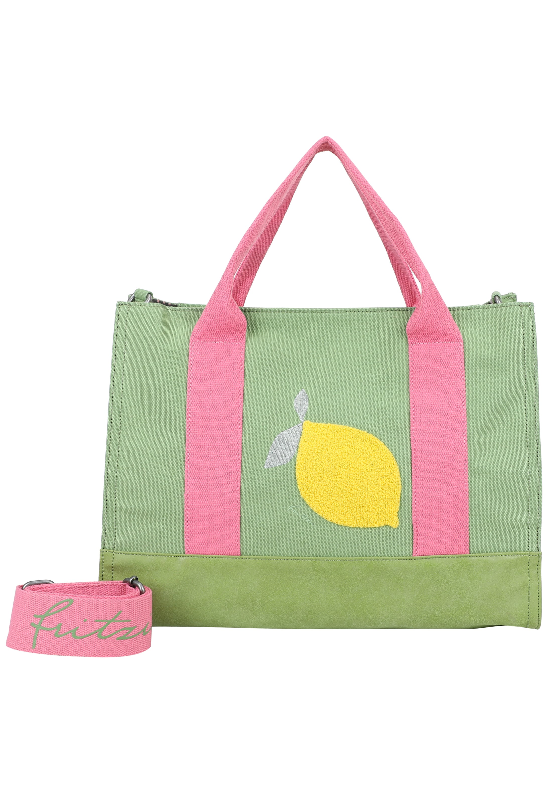 Shopper 'Tote Bag Limited Squeezy Lemon' di Fritzi aus Preußen in verde: frontale