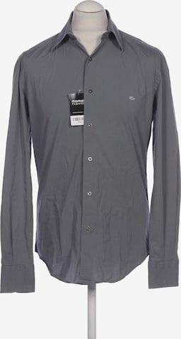 LACOSTE Button Up Shirt in M in Grey: front