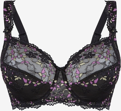 LingaDore BH in 75/B in pastellgrün / orchidee / schwarz, Produktansicht