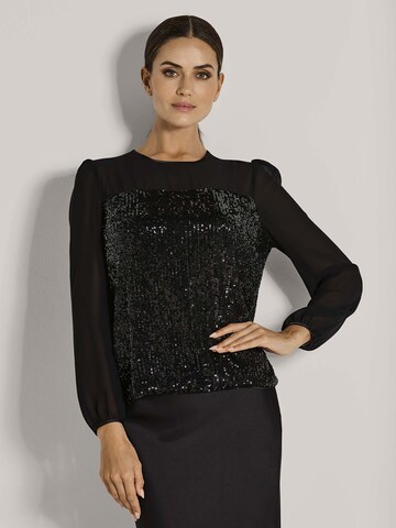 MADELEINE Blouse in Zwart: voorkant