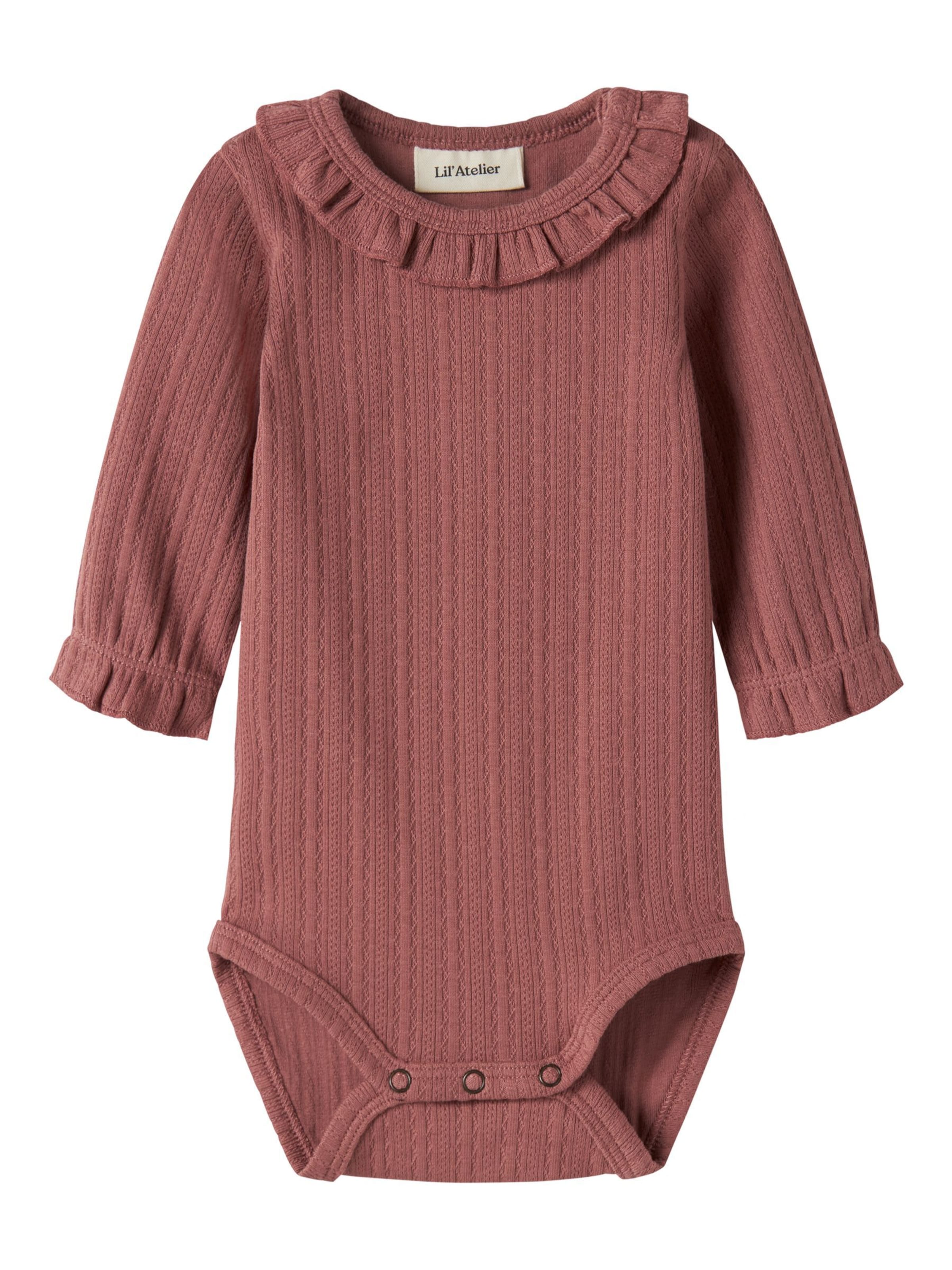 Tutina / body per bambino di Lil'Atelier in rosso: frontale