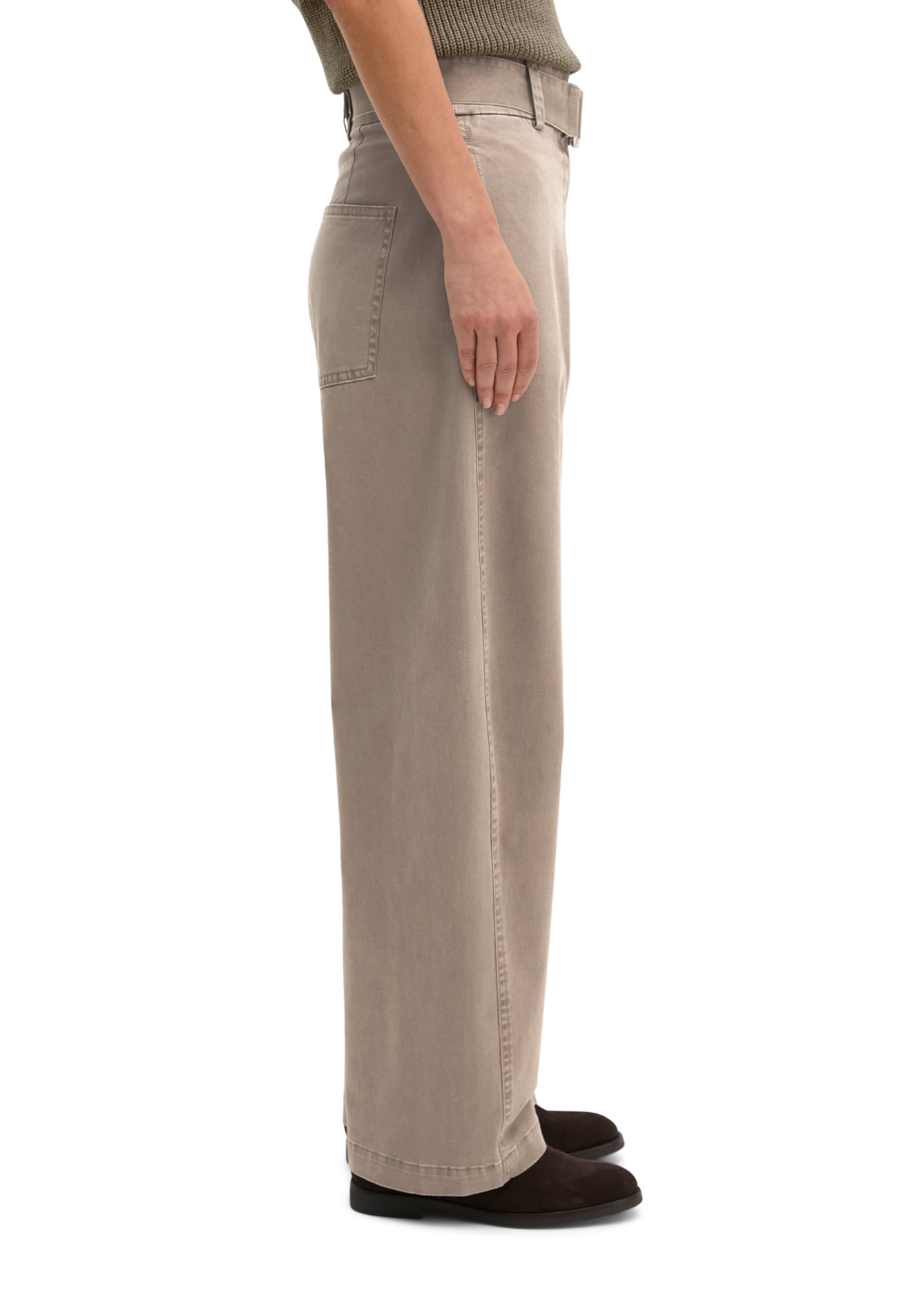 Marc O'Polo Loosefit Broek in Bruin