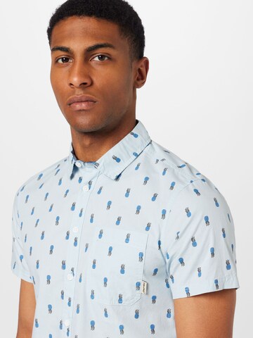 BLEND Regular fit Button Up Shirt in Blue