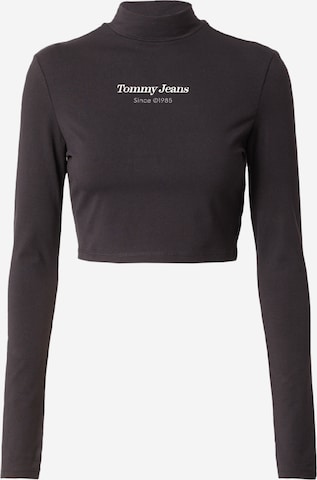 Tommy Jeans Shirt 'ESSENTIAL' in Zwart: voorkant