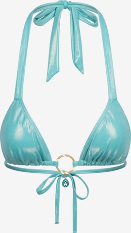 Moda Minx Triangel Bikinitop 'Mykonos' in Blau: predná strana