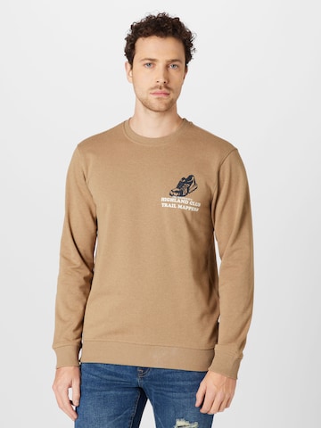 Only & Sons Sweatshirt 'SHOE' in Beige: front