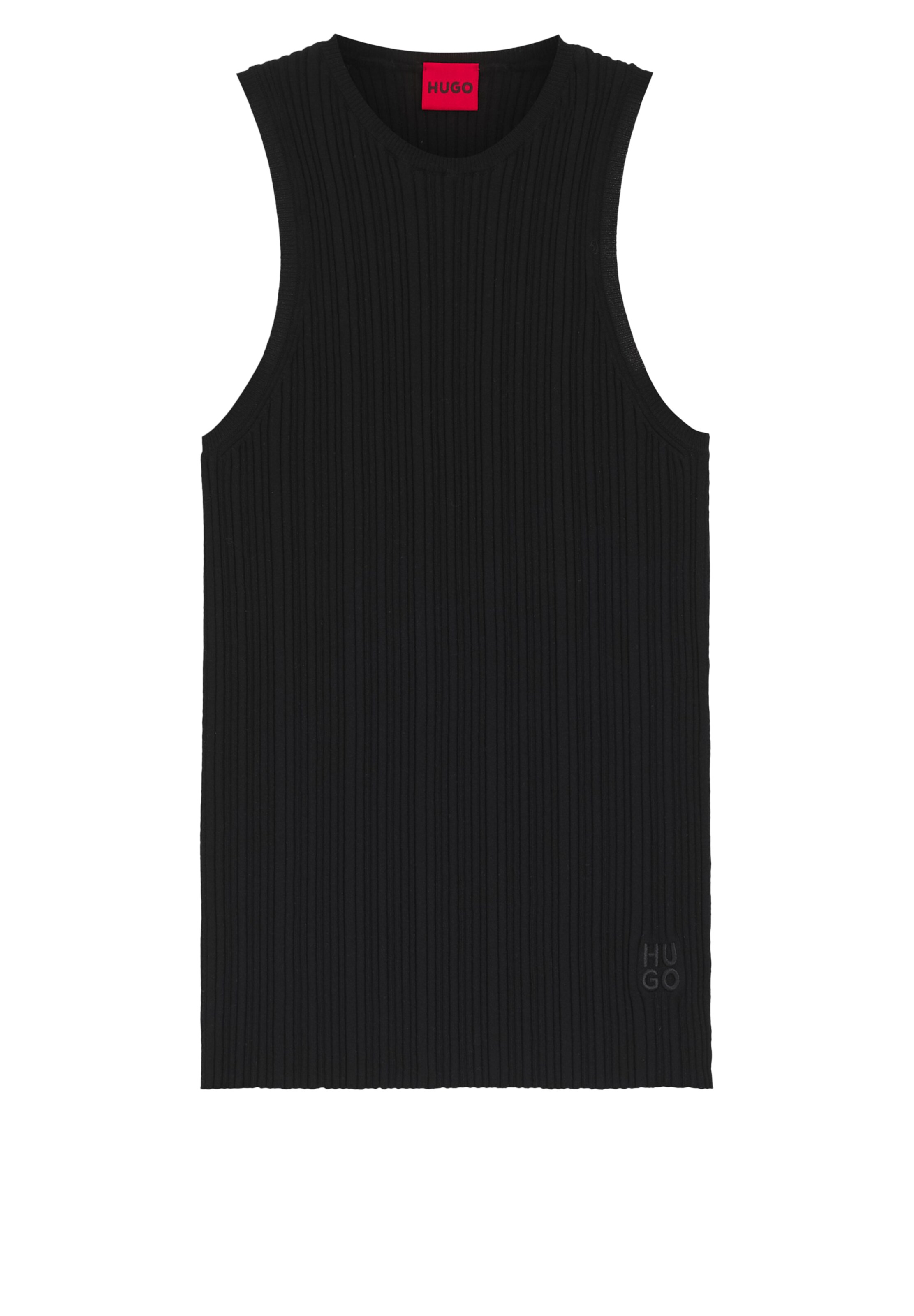 HUGO Knitted Top 'Sarepla' in Black: front