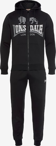 LONSDALE Jogginganzug in Schwarz: predná strana