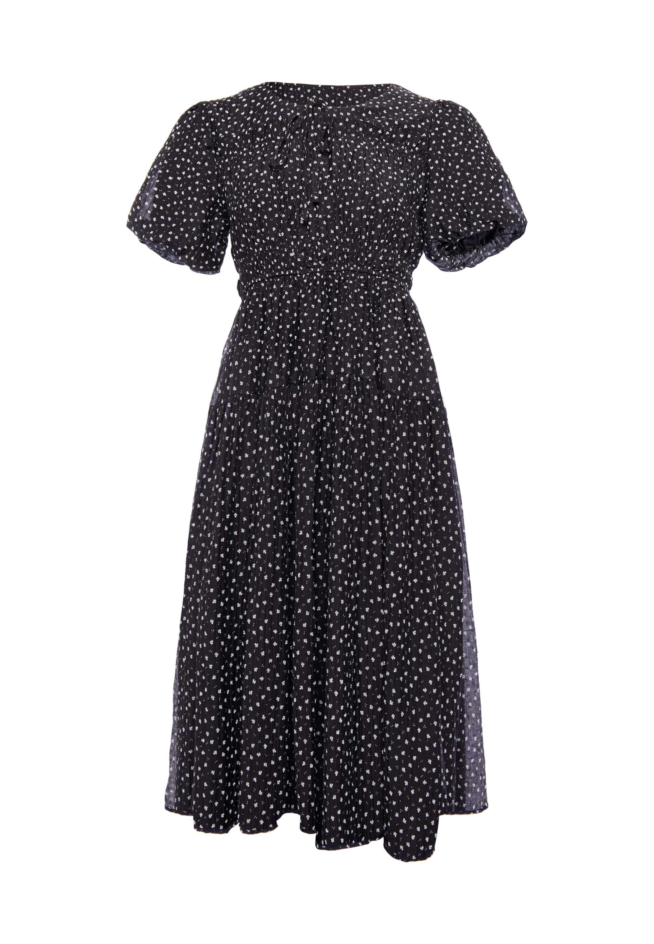 Usha - Vestido en negro: frente