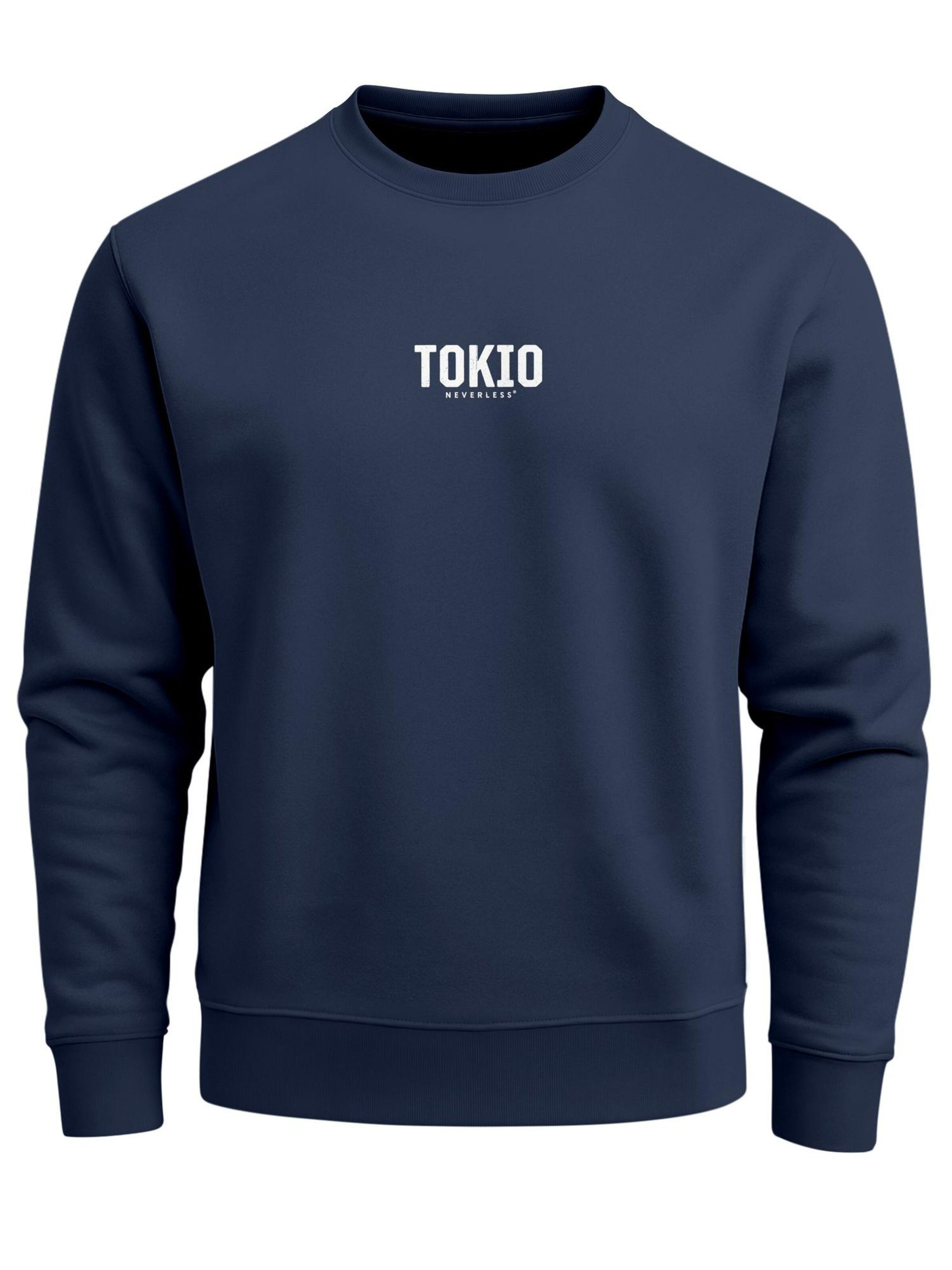 Neverless Sweatshirt 'Tokio' in Blue: front