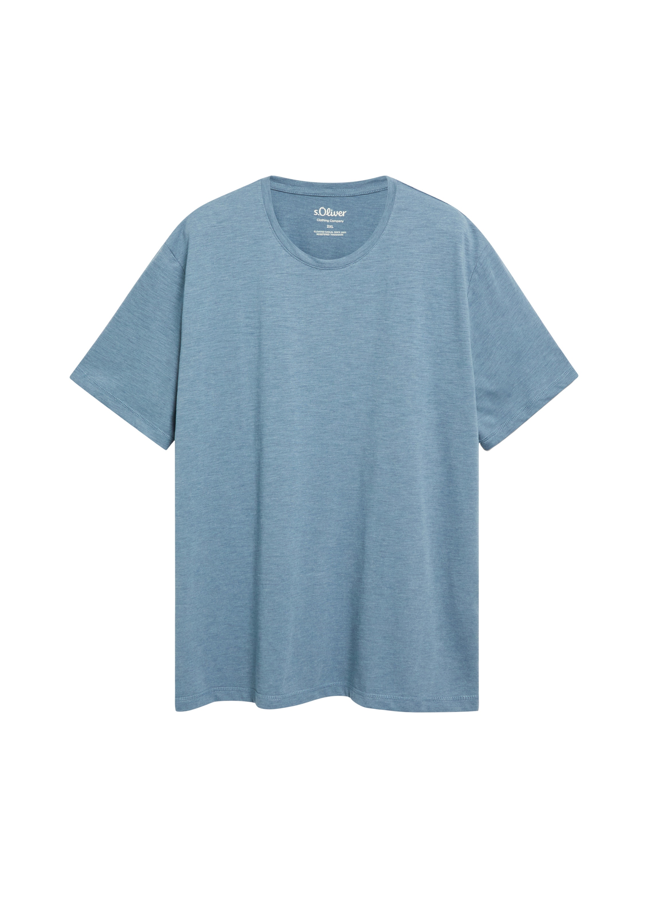 s.Oliver Men Big Sizes Shirt in Blue: front