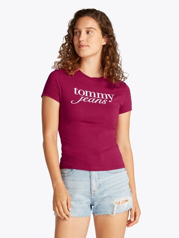 Tommy Jeans Shirt 'Essential' in Red: front