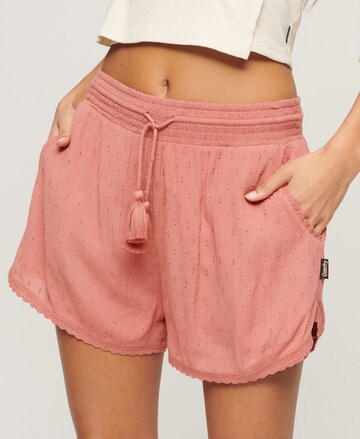 Superdry Loose fit Pants in Pink