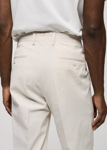 MANGO MAN Regular Pleated Pants 'parma' in Beige
