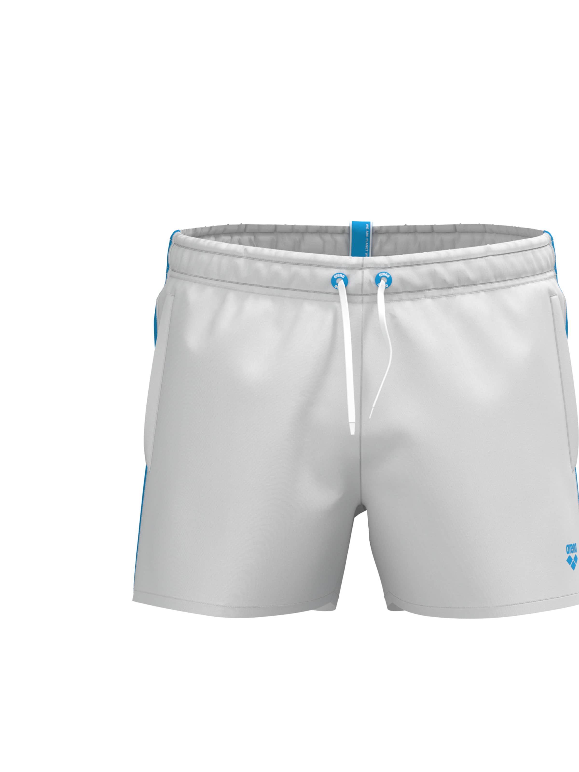 ARENA - Calções de banho 'SIDE TAPES BEACH X-SHORT' em branco: frente