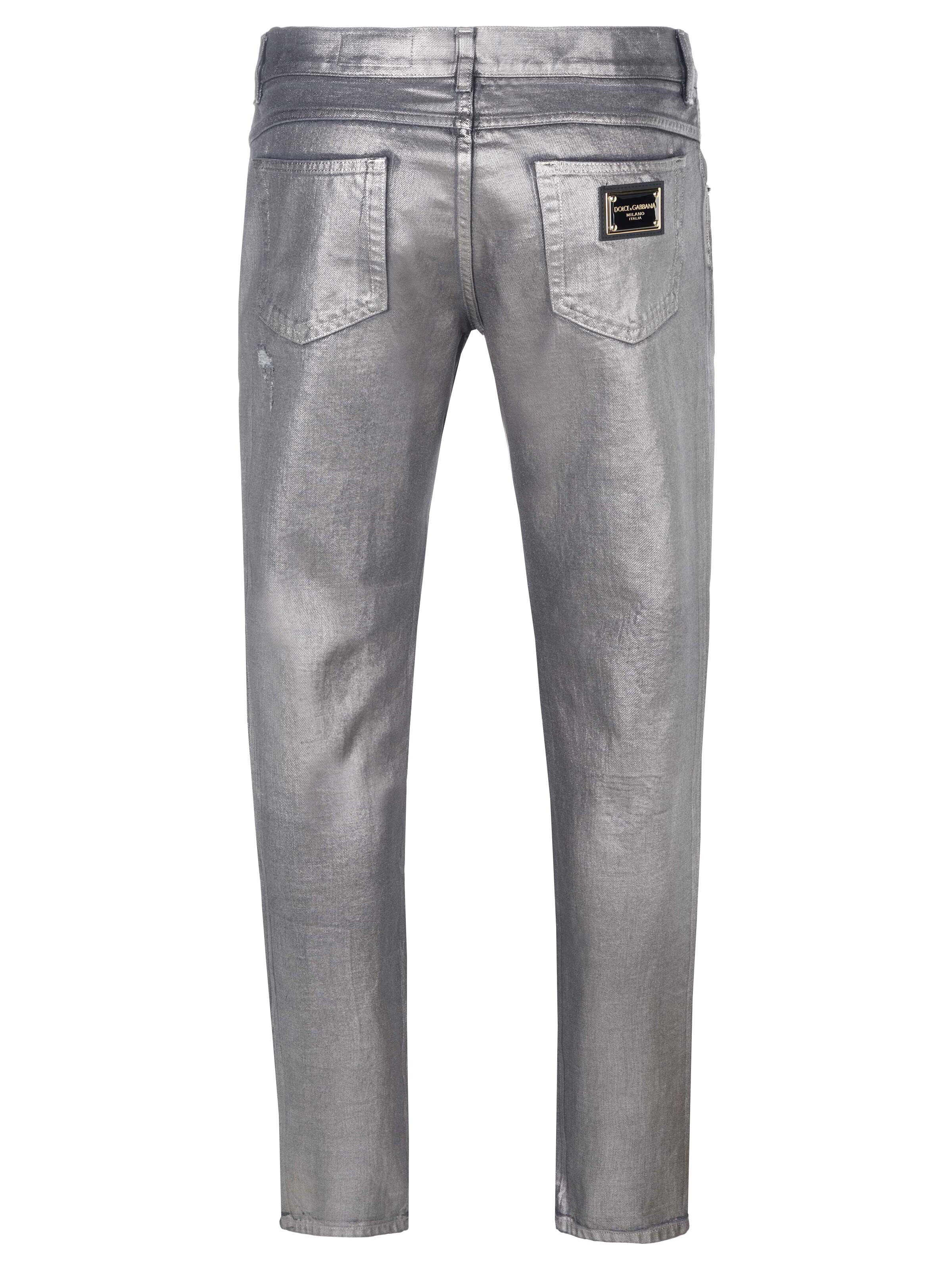 DOLCE & GABBANA Regular Jeans in Silver