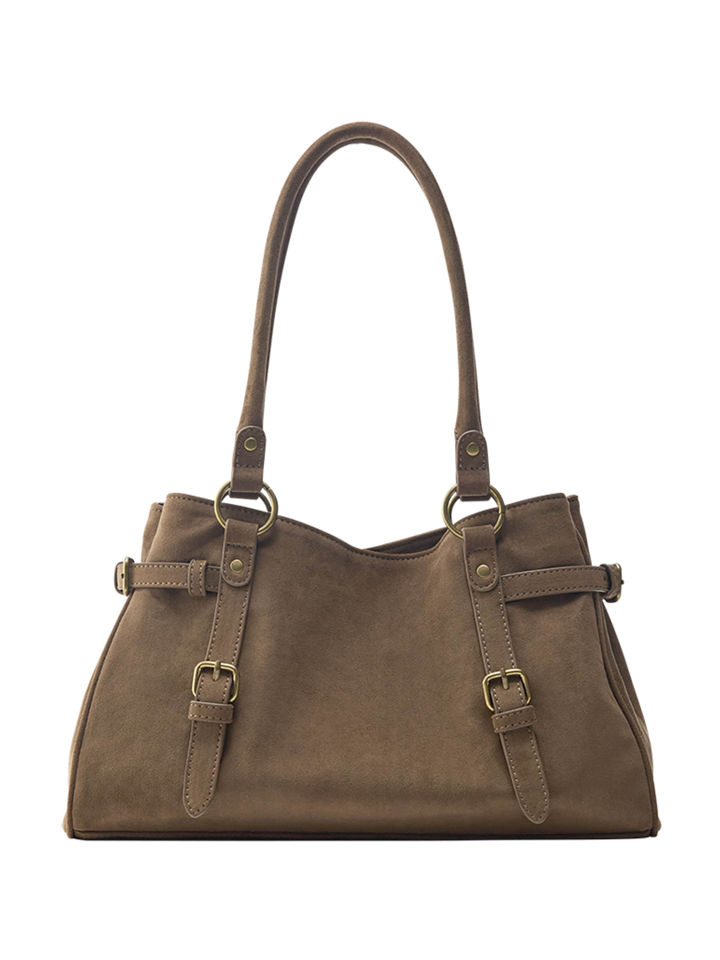 Plase de cumpărături de la Pull&Bear pe maro: față