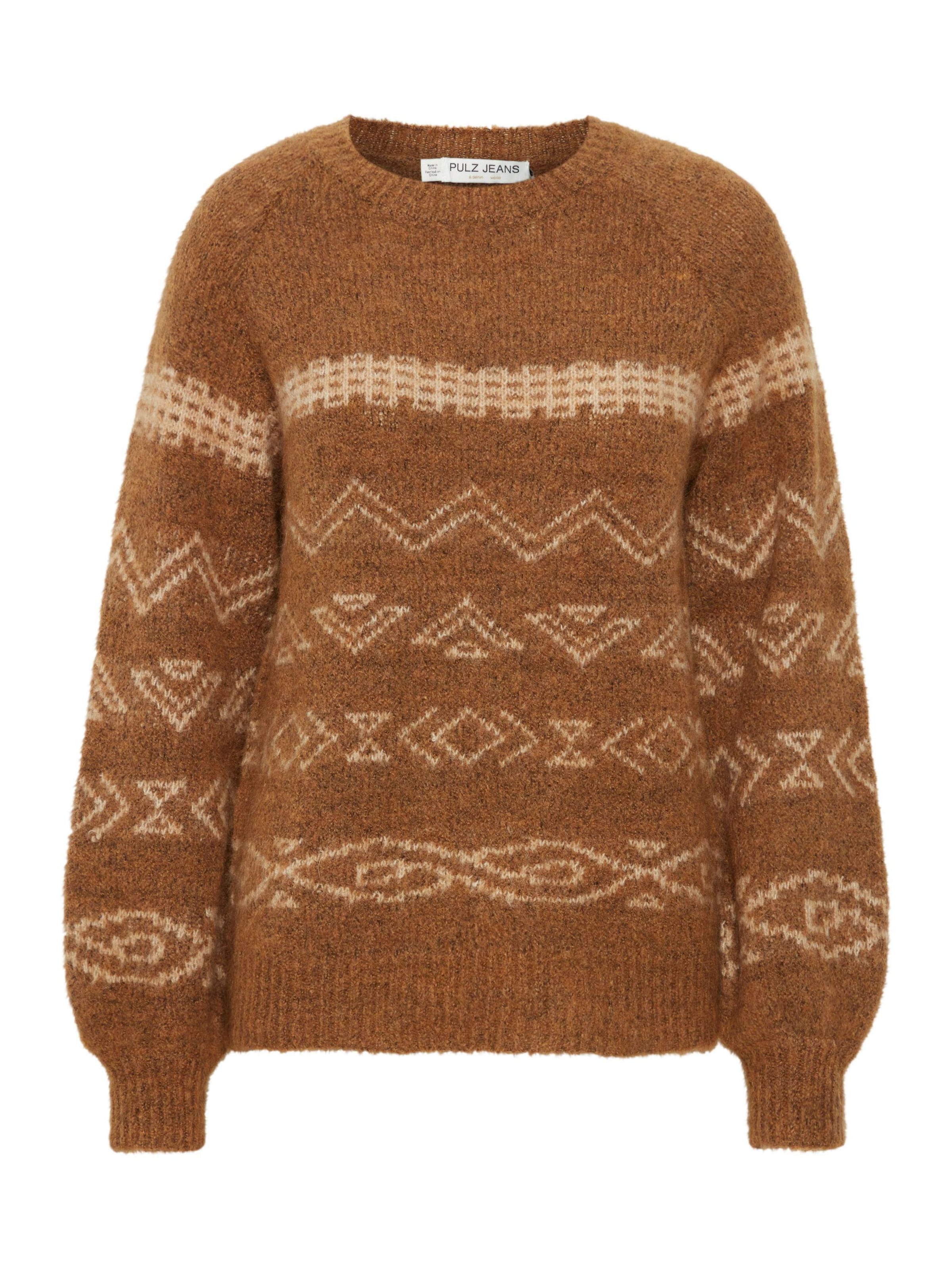 Pull-over 'Mimi' PULZ Jeans en marron : devant