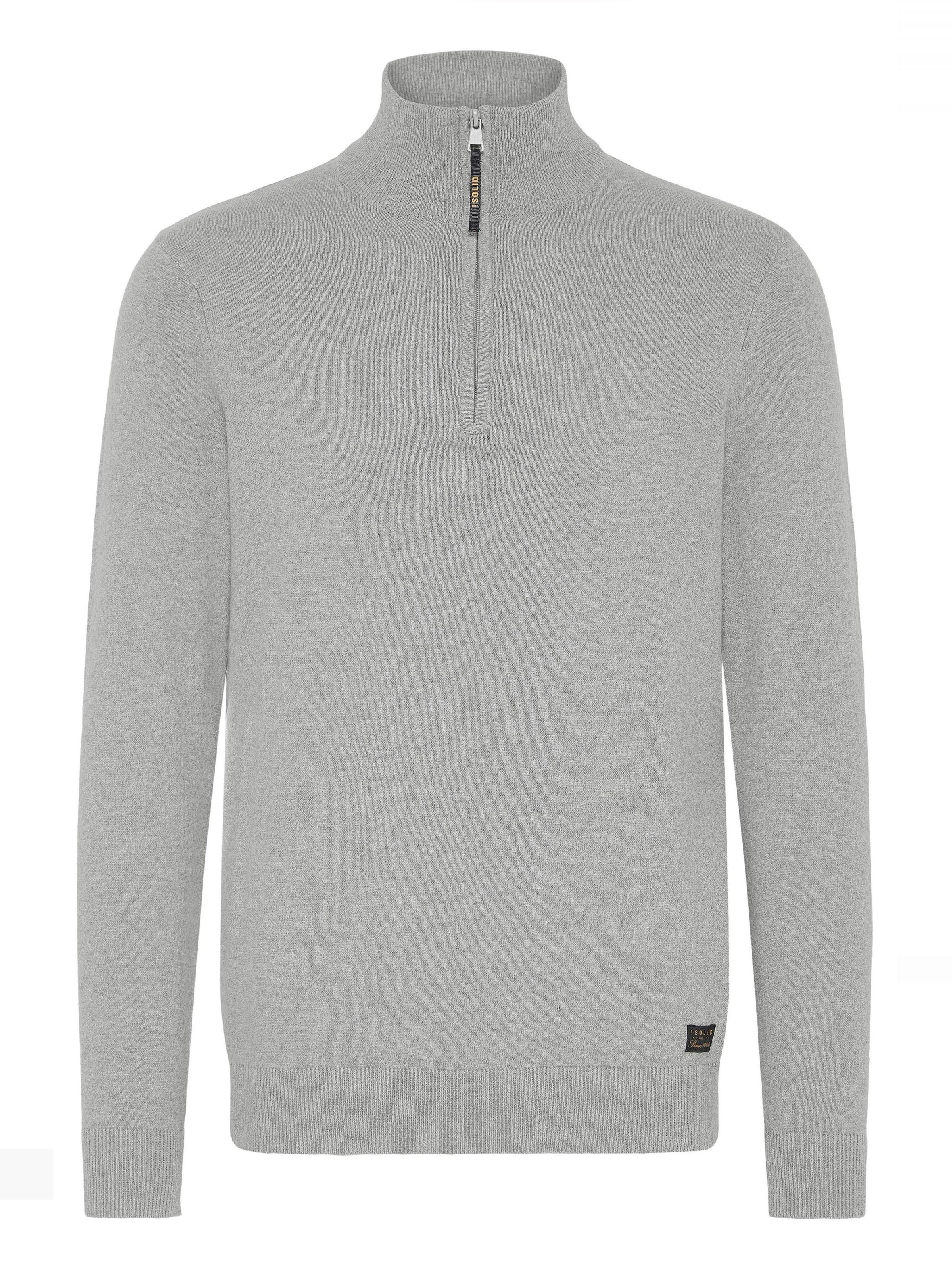 !Solid Trui ' SDAKANVIS ' in Grijs: voorkant