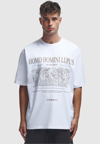 balta 2Y Studios Marškinėliai 'Homini': priekis