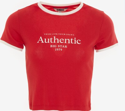 BIG STAR Shirt in rot / weiß, Produktansicht