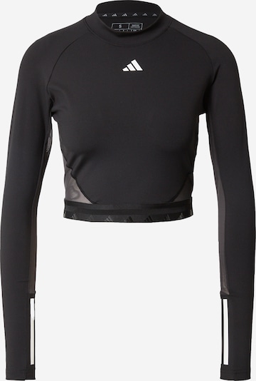 ADIDAS PERFORMANCE Functioneel shirt 'Hyperglam' in de kleur Zwart / Wit, Productweergave