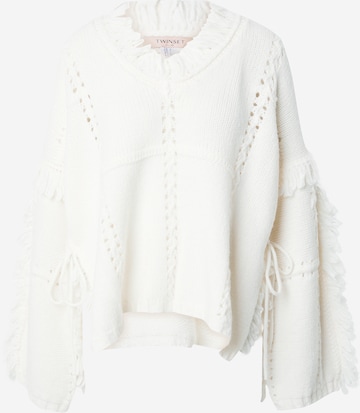 Pull-over Twinset en blanc : devant