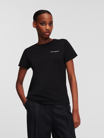 T-shirt Karl Lagerfeld en noir : devant