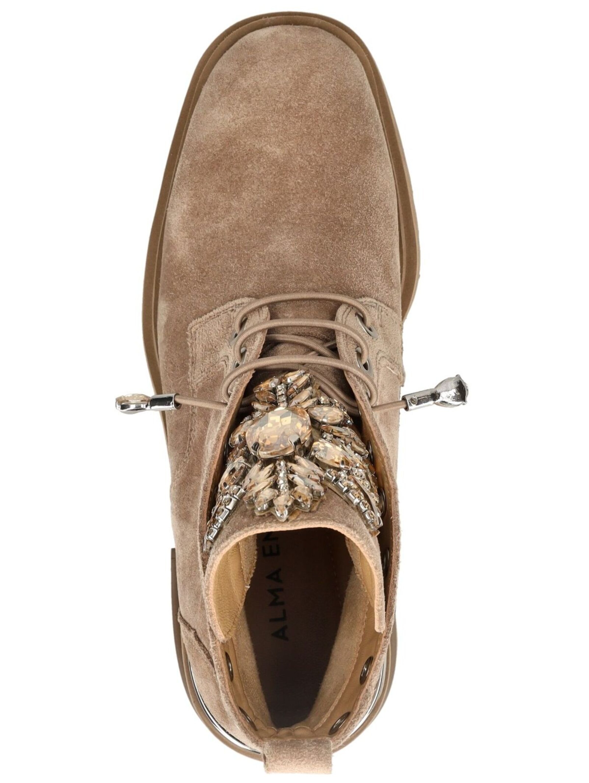 Alma En Pena Lace-up bootie in Beige