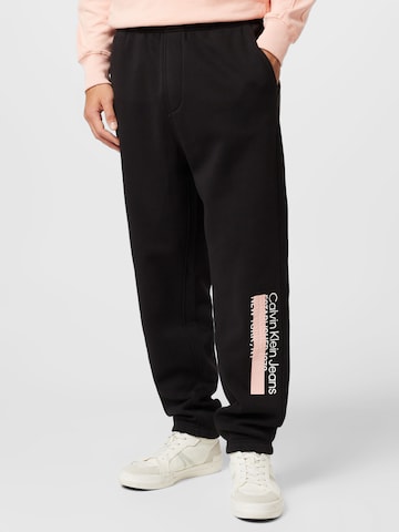 Calvin Klein Jeans Tapered Pants in Black: front