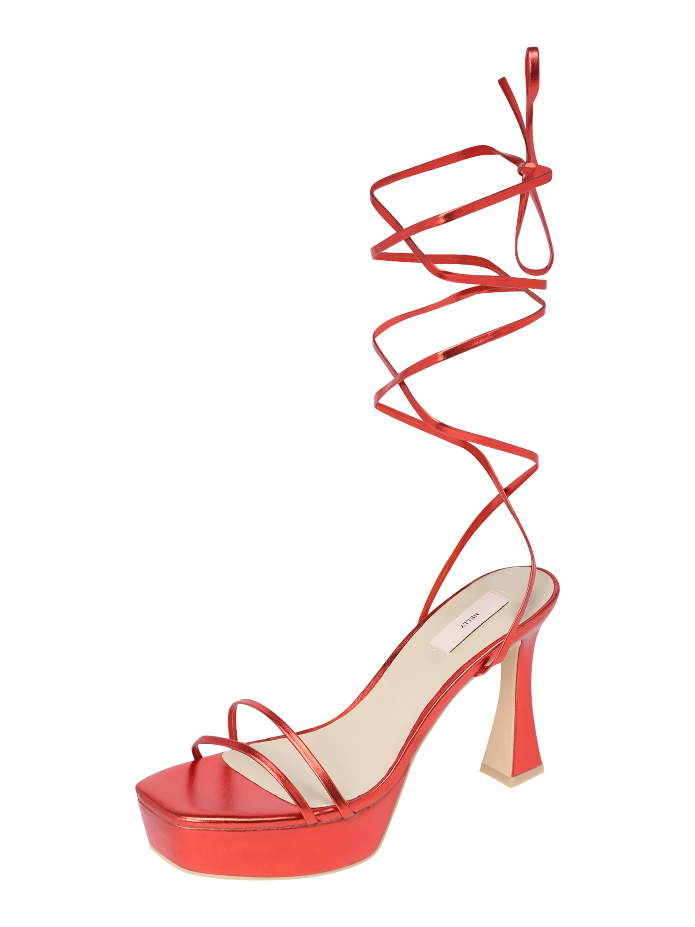 NLY by Nelly - Sandálias com tiras em vermelho: frente