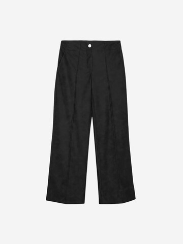 Dilvin Wide leg Broek in Zwart: voorkant
