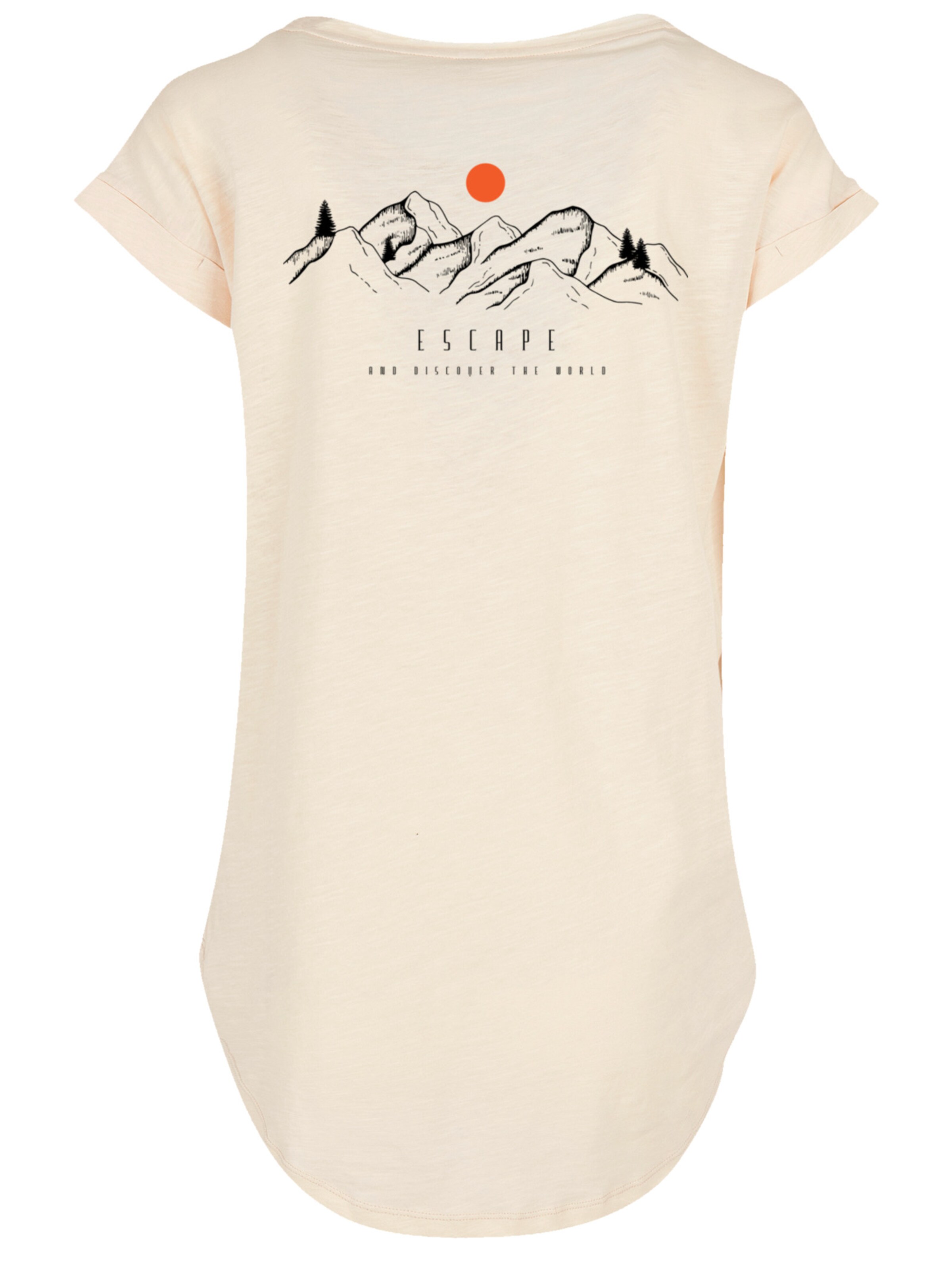 T-shirt 'Discover the world' F4NT4STIC en beige