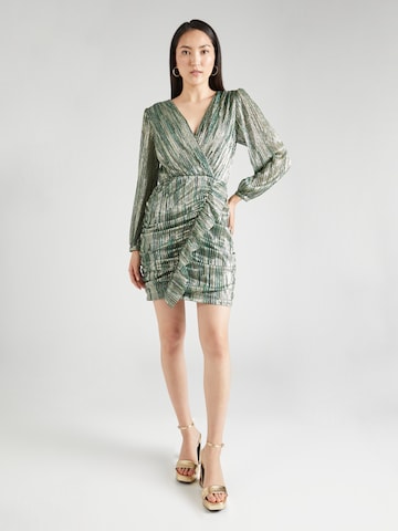 Robe de cocktail SWING en vert : devant