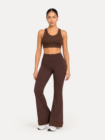 Coupe slim Leggings ' Lithara Solid ' Smilodox en marron