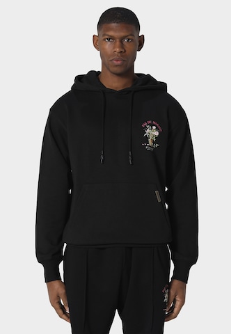 Sweat-shirt Pas De Monaco en noir : devant