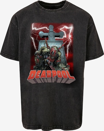ABSOLUTE CULT Shirt 'Deadpool - Grave' in Zwart: voorkant