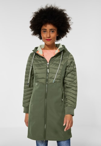 STREET ONE Between-Seasons Coat in Green: front