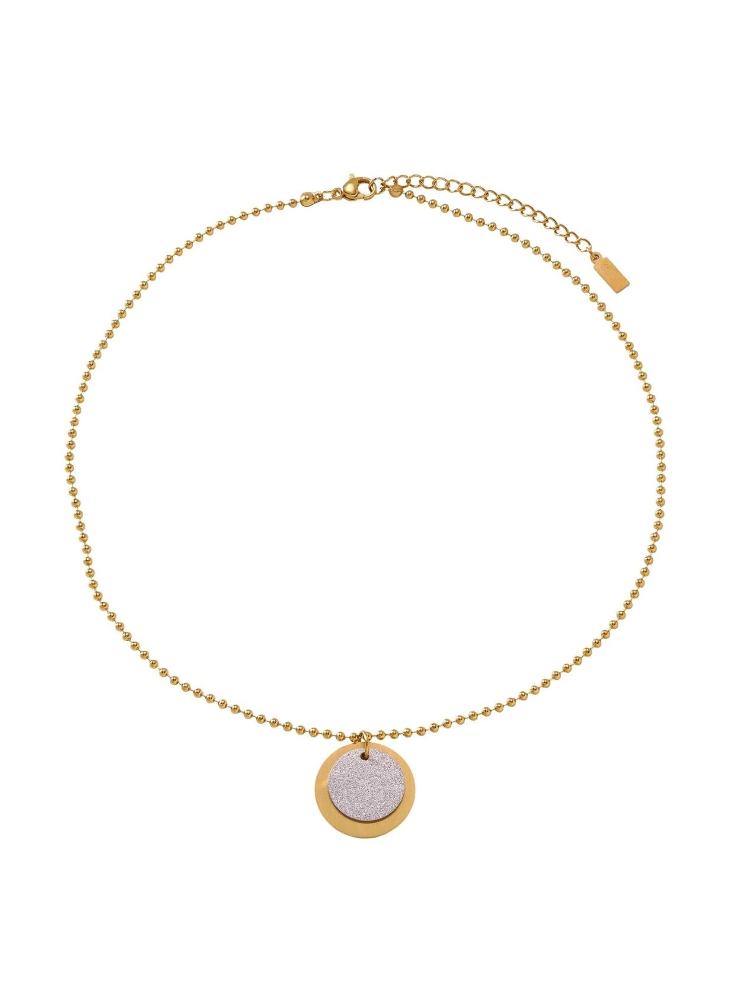 Collana 'LIV Waterproof 18K Gold Plated Duo Tone Necklace – Adjustable Chain & Brushed/Sanded Stainless Steel' di DNSK Copenhagen in oro
