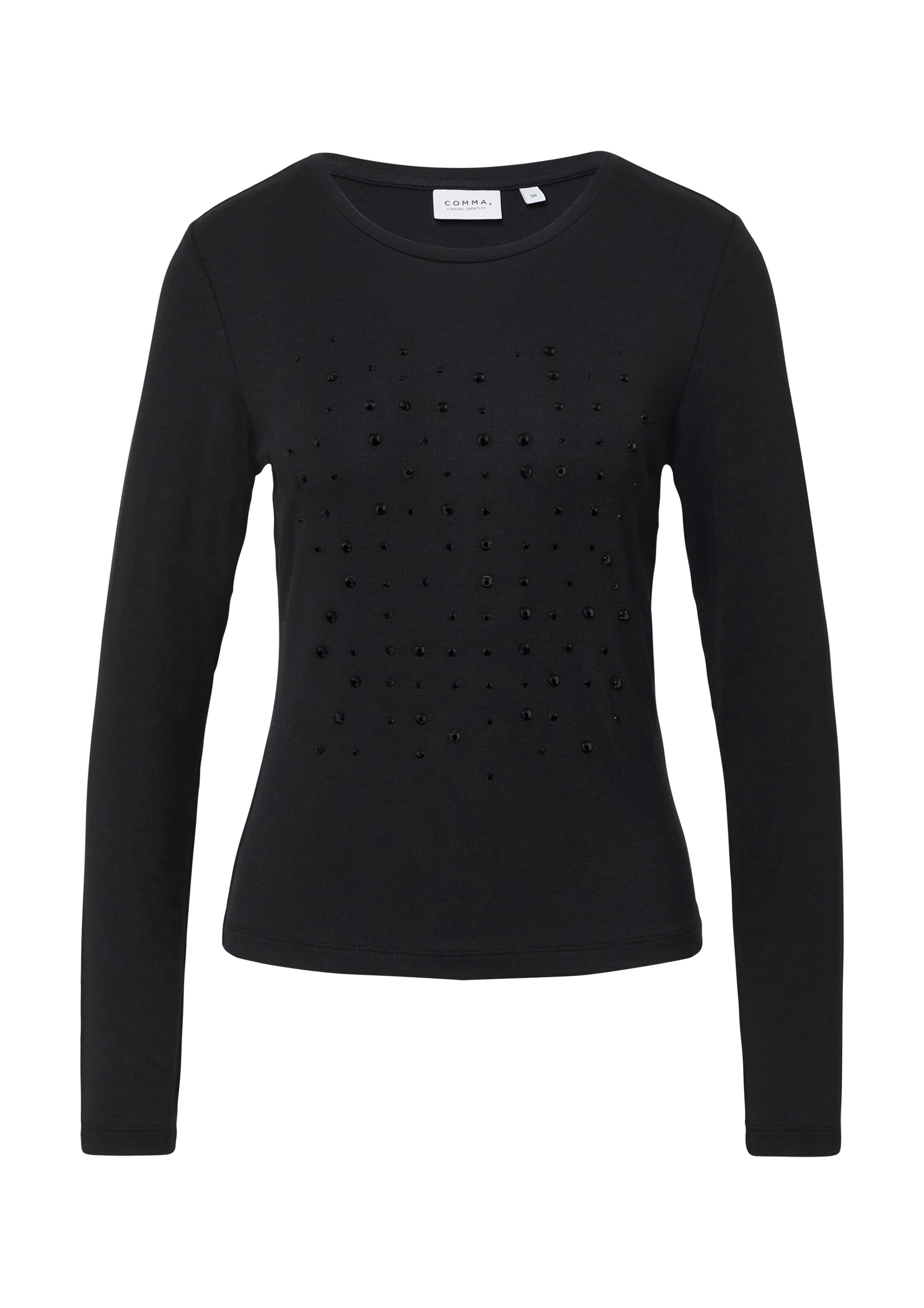 COMMA Shirt in Zwart: voorkant