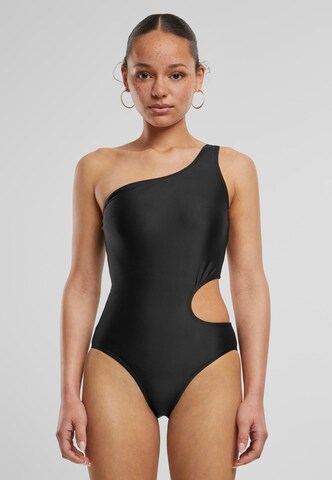 Maillot de bain Urban Classics en noir : devant