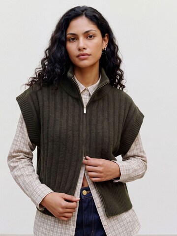 VERO MODA - Chaleco de punto 'VMBANG' en verde: frente