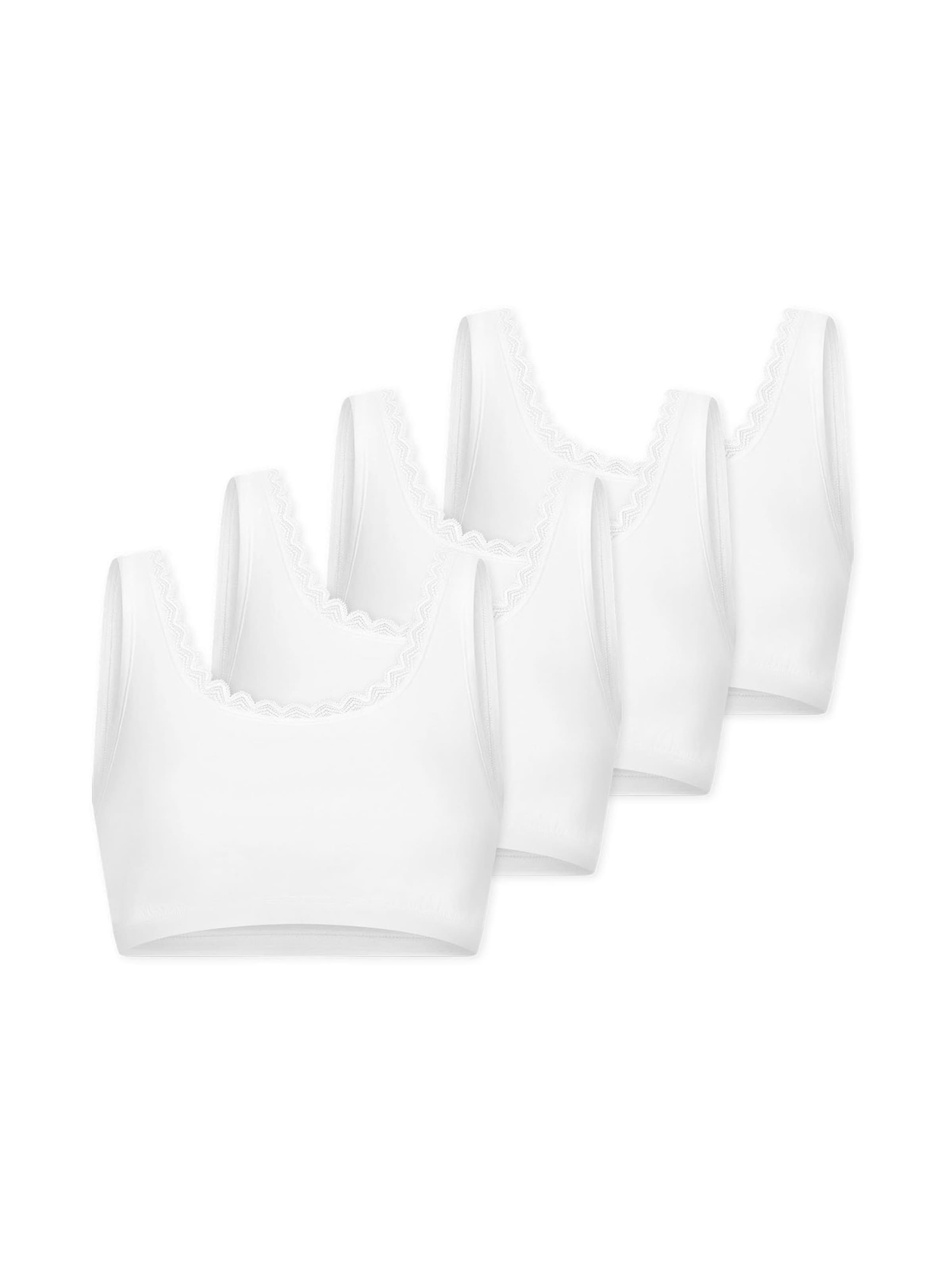 Bustier Soutien-gorge ' Cotton Lace ' uncover by SCHIESSER en blanc : devant