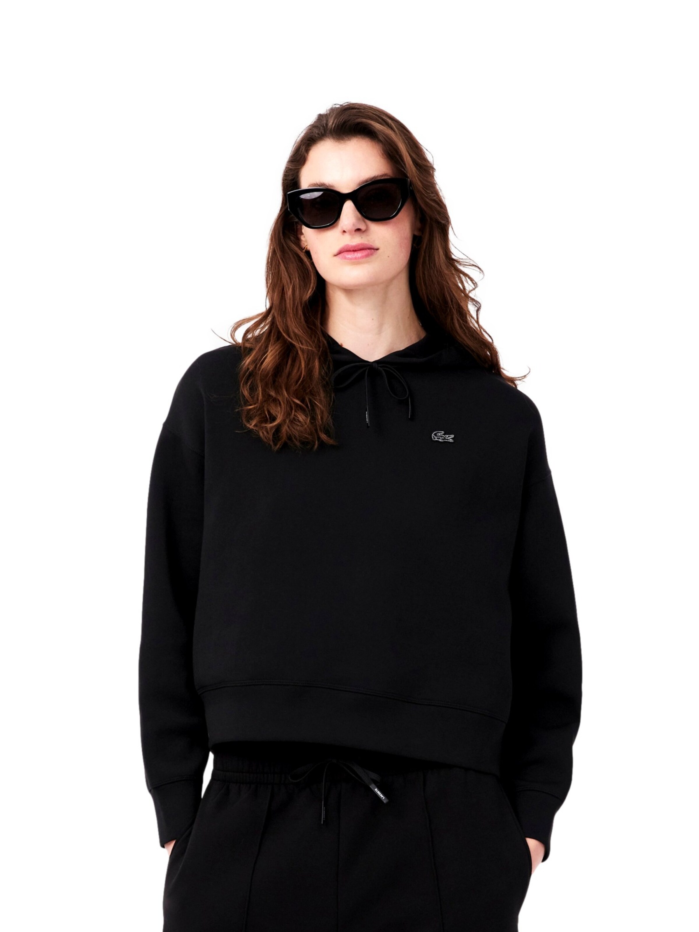 Sweat-shirt LACOSTE en noir : devant