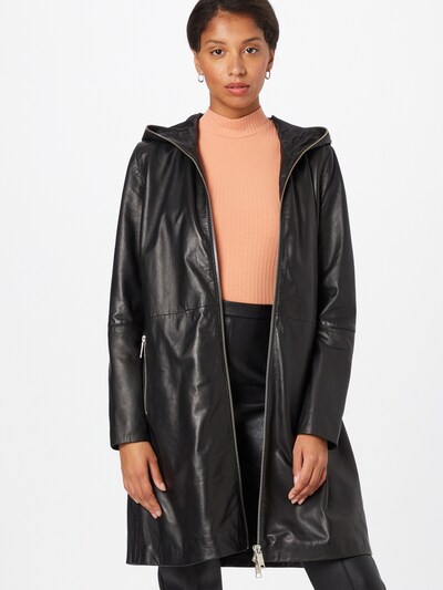 Maze Between-Seasons Coat in Black, View model